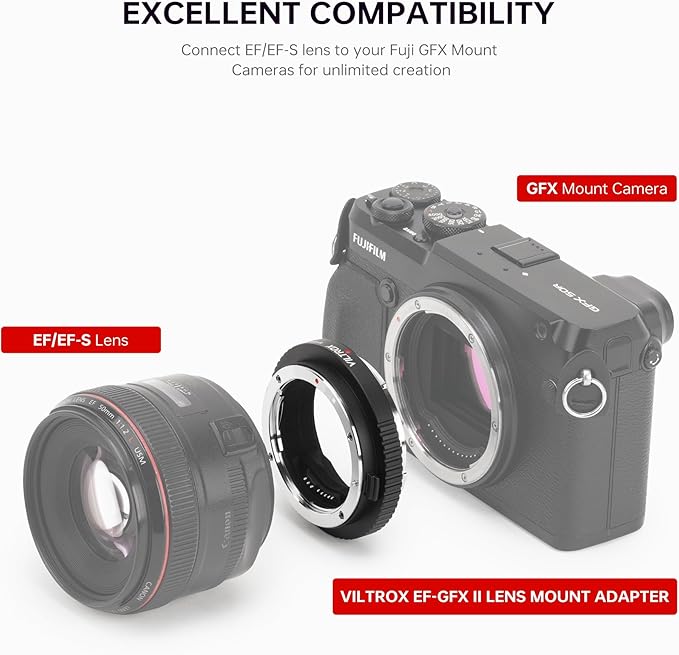 VILTROX EF-GFX II Auto Focus Lens Mount Adapter Converter - Image 6