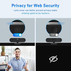 4K Webcam with Speaker and 4 AI Noise-Cancelling Mics, Wide Angle PC Cameras - Image 8