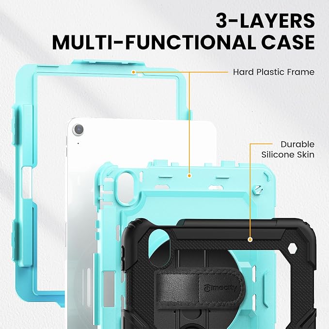 timecity Case for iPad Air 11 Inch M3/ M2, 360° Rotating Stand, Pencil Holder & - Image 8