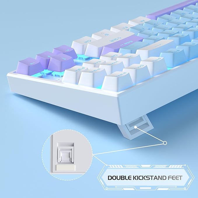 MageGee 75% Mechanical Gaming Keyboard, LED Blue Backlit, 87 Keys Compact TKL - Image 4