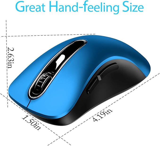 memzuoix 2.4G Portable Wireless Mouse, 1400 DPI Mobile Optical Cordless Mice - Image 7