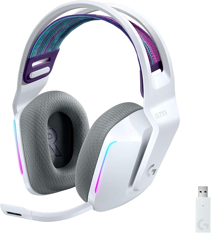 Logitech G733 Lightspeed Wireless Gaming Headset, Suspension Headband, by LogitechG