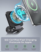 Qi2 Certified 3 in 1 Travel Charger MagSafe Compatible, Upgraded Foldable - Image 2
