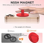 Magnetic Phone Ring Grip Holder, Silicone Finger Loop Grip, Compatible - Image 5