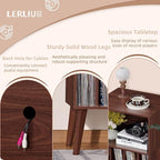 Lerliuo Record Player Stand, Walnut Turntable Stand Holds up to 160 Albums - Image 7