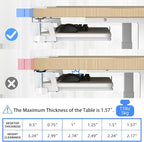 suptek Small Keyboard Tray Under Desk Pull Out - Image 7