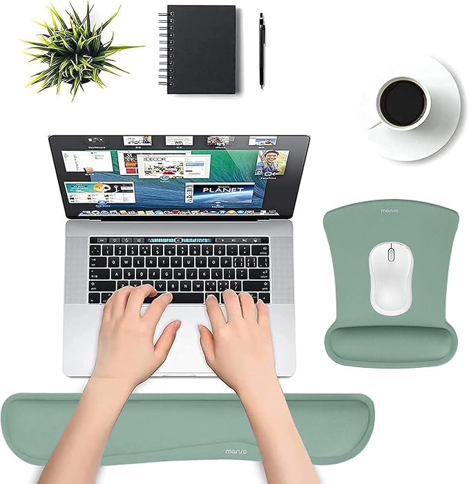 MOSISO Wrist Rest Support for Mouse Pad & Keyboard Set, Ergonomic Mousepad - Image 4