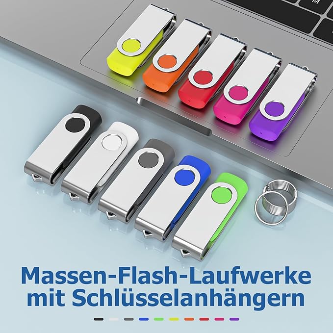 Flash Drives 16GB 10 Pack, Wooolken USB 2.0 Thumb Drives - Image 2