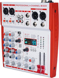 mw-4 white 4Channel Audio Mixer by Yamnweo