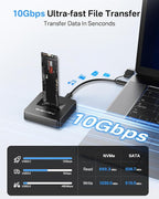 ACASIS NVME SSD Reader Adapter, Aluminium Alloy Housing Fast Heat Dissipation - Image 2