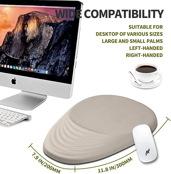 Hokafenle Ergonomic Mouse Pad Wrist Support, Terraced Slope Carpal Tunnel Wrist - Image 4