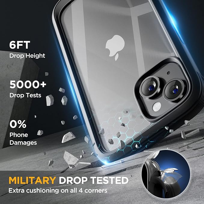 Miracase Compatible with iPhone 13 case 6.1 inch, 2021 Upgrade Full-Body Glass - Image 4
