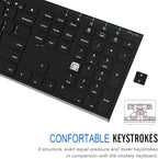 ALLIFE 2.4G Wireless Keyboard Stainless Steel Ultra Slim Full Size Keyboard - Image 4