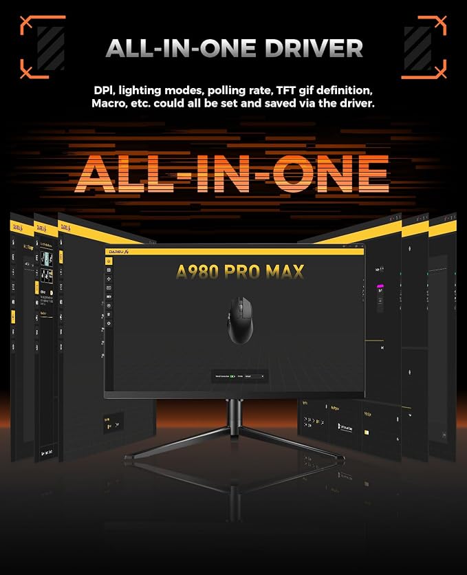 DAREU A980PROMAX Wireless Gaming Mouse-4K/8K Polling-30K DPI Optical - Image 9