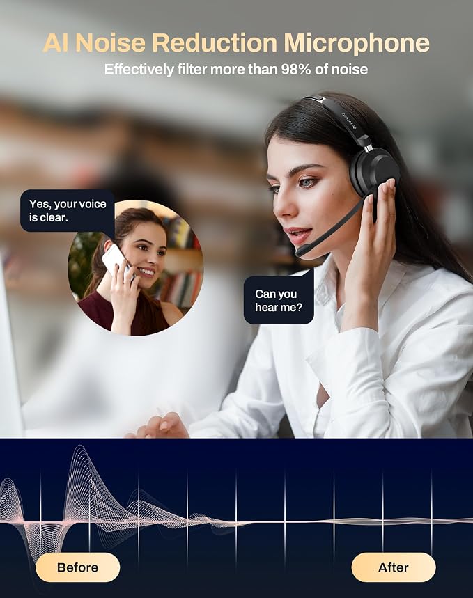 USB Headset with Microphone for PC & Laptop - Image 2