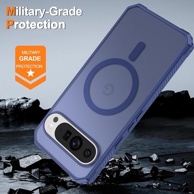 Magnetic for Google Pixel 9/Pixel 9 Pro Case, Shockproof Slim Translucent Matte - Image 6