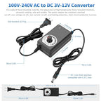 3X 120mm Computer Fan with AC Plug, AC 110V 120V 220V 240V Cabinet Cooling Fan - Image 4