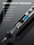 162-in-1 Mini Electric Screwdriver Set, SMOOTHARMOR Precision Cordless Power - Image 3