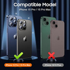 UniqueMe Compatible for 3 Pack iPhone 15 Pro/iPhone 15 Pro Max Camera Lens - Image 7