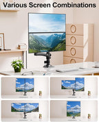 Dual Monitor Stand for Desk, Taller Monitor Arms for 2 Screens up to 32 inch - Image 8