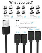 ZBF Magnetic Charging Cable 3A Fast Charging 3 in 1 Magnetic Phone Charger - Image 6