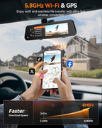 WOLFBOX G900 PRO Mirror Dash Cam - Image 4
