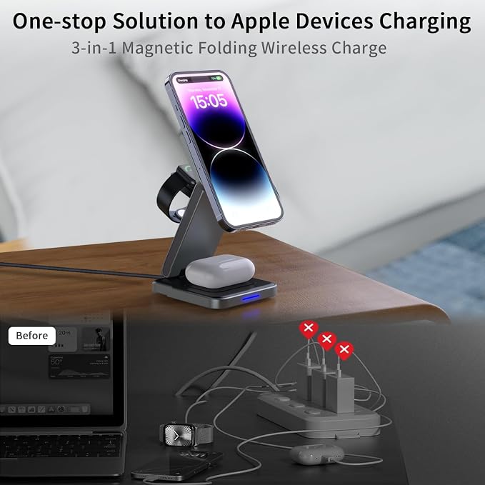 3 in 1 Magnetic Wireless Charger Station - Image 8