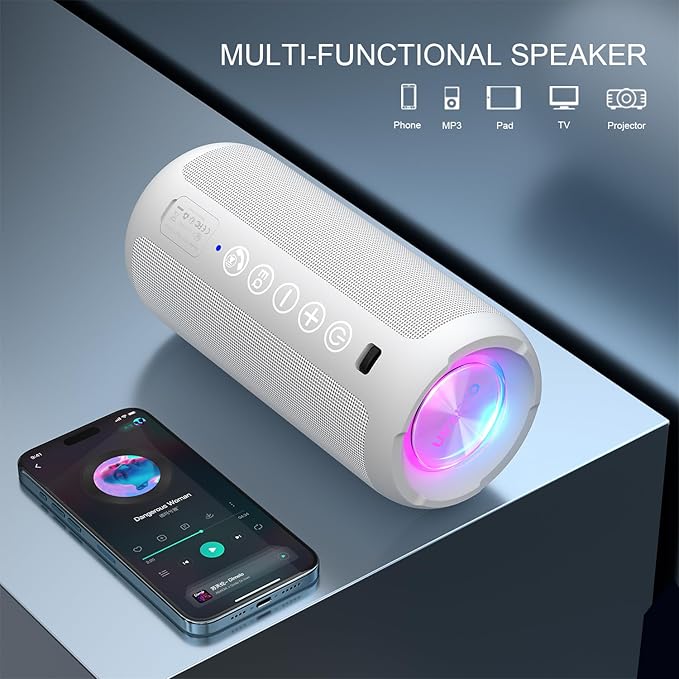 Ortizan Portable Bluetooth Speaker: IPX7 Waterproof, 24W Loud Sound, Deep Bass - Image 5