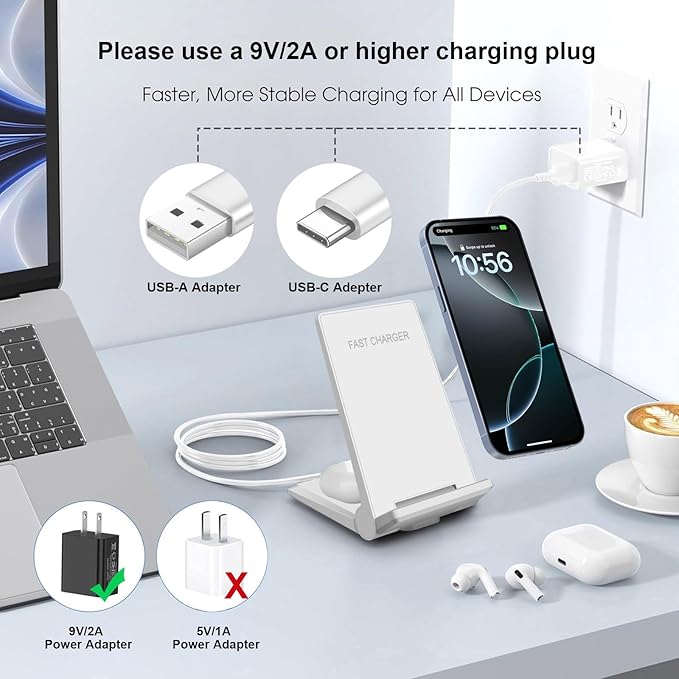 PDKUAI 2 in 1 Wireless Charger, 25W Foldable Wireless Charging Station - Image 5