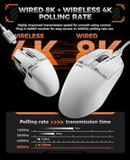 DAREU A980PROMAX Wireless Gaming Mouse-4K/8K Polling-30K DPI Optical - Image 2