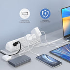 Desk Clamp Power Strip 65W Fast Charging Station, 4 PD USB-C, 5 Outlets - Image 4