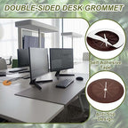 PATIKIL Desk Grommet 2-1/16", Deep Brown - Image 3