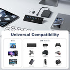Powered USB Hub 10Gbps, intpw YH6AC 9-Port USB HUB - Image 7