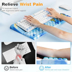 Ospelelf Ergonomic Keyboard Wrist Rest Pad Comfortable Keyboard Stand Riser - Image 2