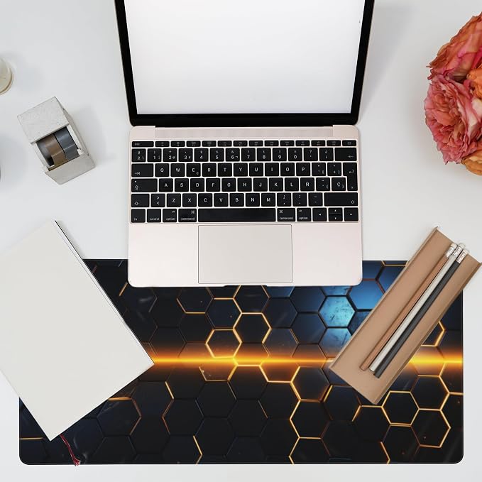 Large Gaming Mouse Pad, Honeycomb Technology Desk Pad, Extended Computer - Image 7