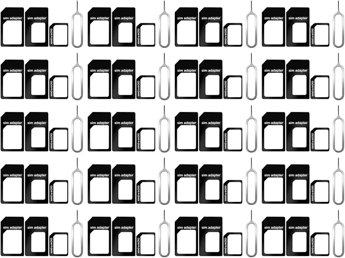 20 Pack SIM Card Adapter Kit, 4 in 1 Nano Micro Standard Converter Kit by CKANDAY