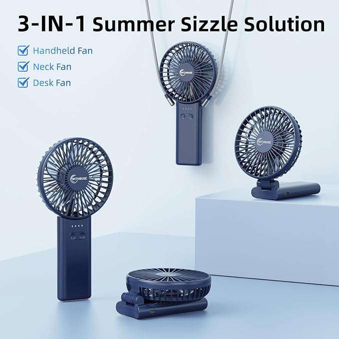 【SUPER THIN】 Portable Handheld Fan, 2025 Upgraded Strong Airflow, 20Hrs Runtime - Image 9