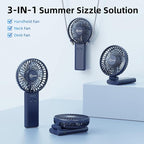 【SUPER THIN】 Portable Handheld Fan, 2025 Upgraded Strong Airflow, 20Hrs Runtime - Image 9