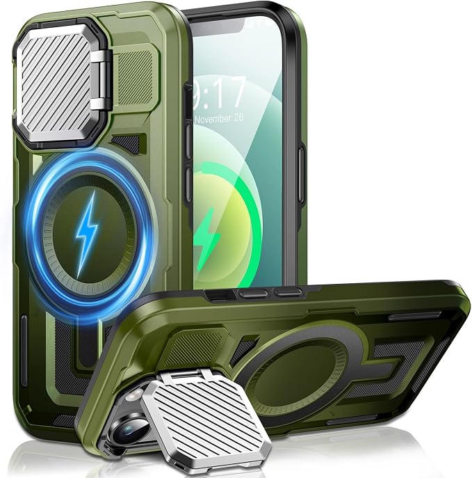 Camera Stand Case for iPhone 12/12 Pro, 2024 Version Military Grade Protective by Unknown