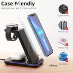 Wireless Charging Station, 3 in 1 Fast Wireless Charger - Image 5