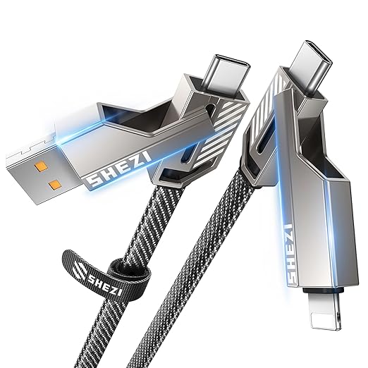 4-in-1 USB C Cable 60W 5FT Compatible by Vexipia
