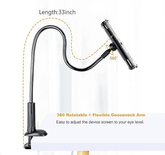 Gooseneck Tablet Phone Holder | Kindle Stand Holder - Image 4