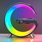 Smart Table Lamp with 4-in-1 Wireless Charger, Night Light, Alarm Clock by Boenim-US