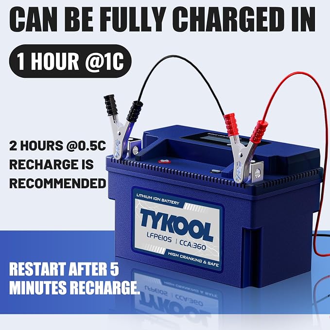 YTZ10S 12v lithium battery 6Ah 360CCA LiFePO4 battery, - Image 5
