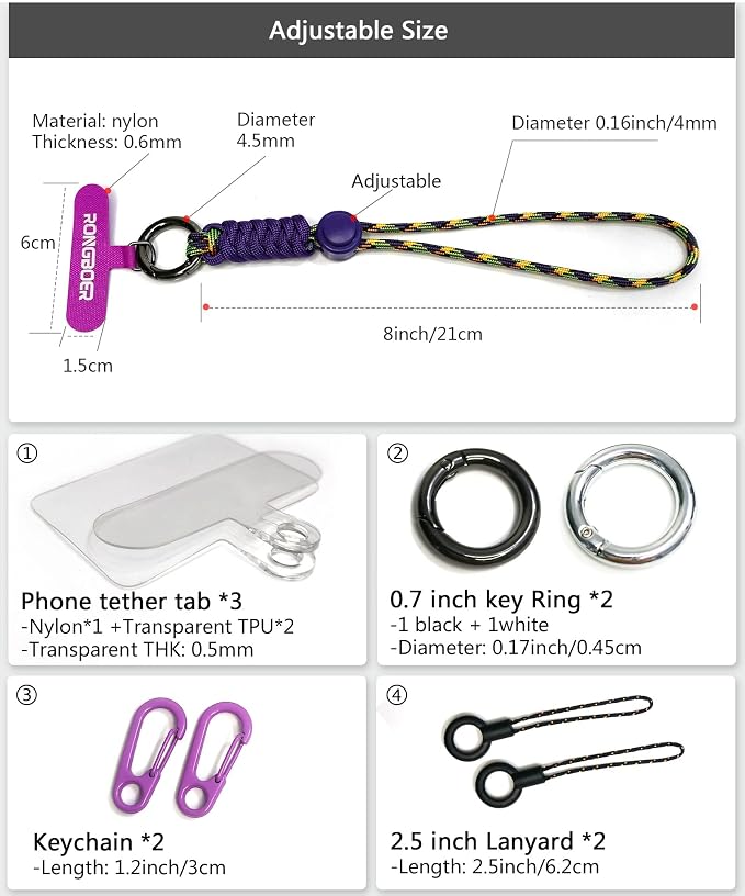 Cell Phone Lanyard Wrist Strap, Key Lanyard - Image 4