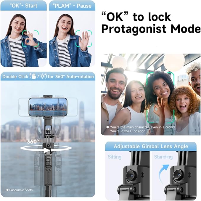 Auto Face Tracking Tripod 360° Rotation - Image 3