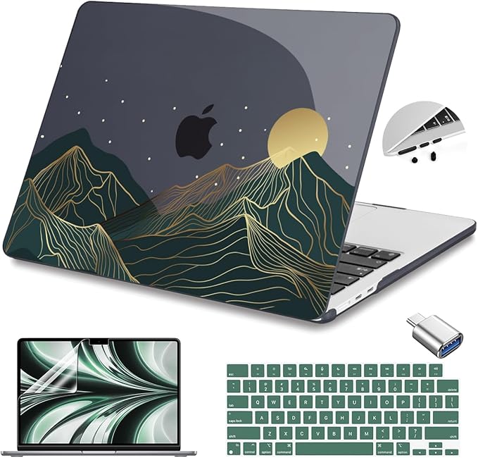Teryeefi MacBook Air M2 Case 2022 Release A2681 Model, Glossy Plastic Hard by Teryeefi