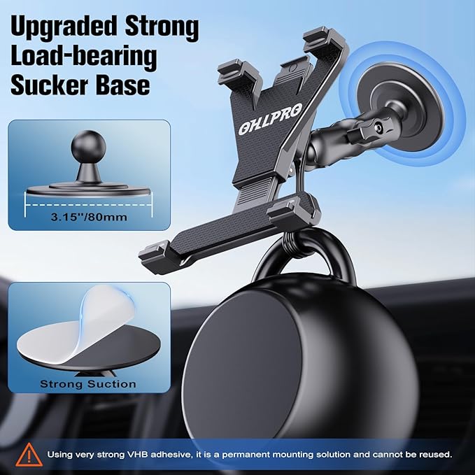OHLPRO Tablet Wall Mount, Sticky iPad Holder, Damage-Free Adhesive Wall Dock - Image 3