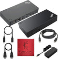 40AS0090US Lenovo Thinkpad Docking Station USB-C Gen 2-1 Year Warranty by Amazon+Renewed