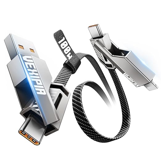 4-in-1 Long USB C Cable 100W 10FT Compatible - Image 7